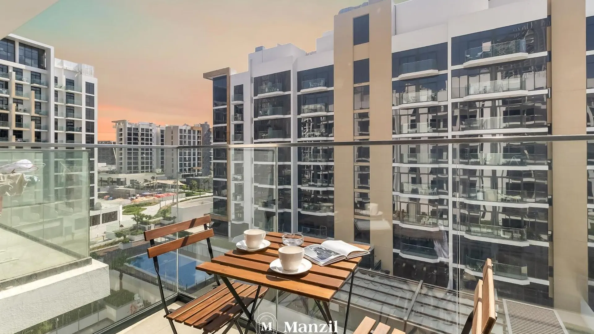Apartament Elegant Studio W Balcony View Near Downtown Dubaj