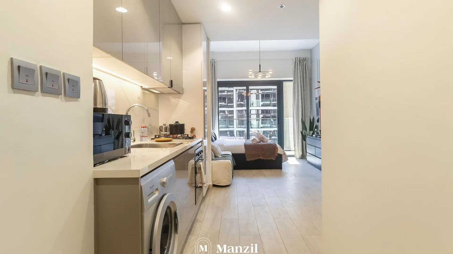 Apartament Elegant Studio W Balcony View Near Downtown Dubaj